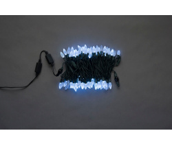 LED-XS-100-240V-W Светодиодная гирлянда 10м, IP65, 240V, Белые LED/насадка Ягодка 3,5х1,5см. Flesi
