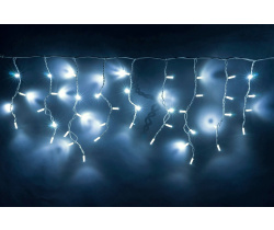 LED-RPLR-160-4.8M-240V-W/WH W/O  белые LED/провод белый каучук. Уличная светодиодная гирлянда бахром