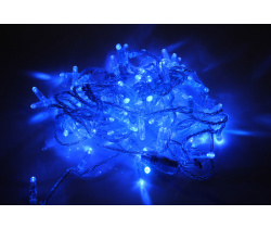 LED-PLS-200-20M-240V-B/C-W/O, Синий/прозрачный провод, соед(без силового шнура) С КОЛПАЧКОМ 
