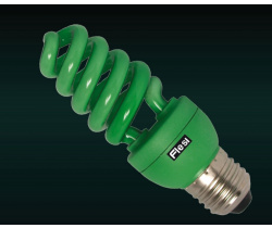 Flesi Spiral Color 15W 220V E27 Green 124x45
