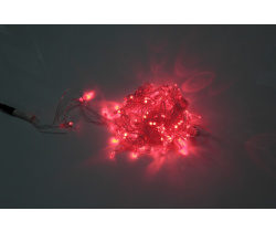 LED-PLS-200-20M-240V-R/C-W/O, красная/прозрачны провод, соединяемая (без силового шнура) С КОЛПАЧКОМ