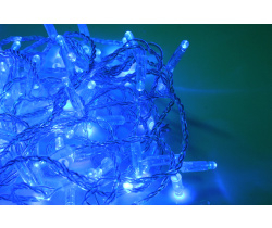 LED-PLS-192-20M-24V-B/C-F(CW)-W/O Синий/белый флэш на прозр. пр. (без шнура)С КОЛПАЧКОМ (Нов Конн)