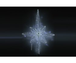 FLESI-LED-FL-001-Елочная макушка"Полярная звезда" белая/белая флэш (РФ) 150Х117см.