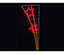 FLESI-LED-KN 012-240V-Y/R (LED 2 STAR  MOTIF) РФ 150х63см