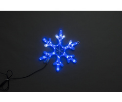 LED-XM(FR)-2D-CK005-18 -B-F(W) Мотив Снежинка синий