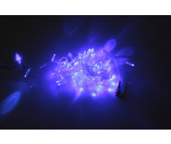 LED-PLS-100-10M-240V-B/C-F(B)-W/O,Синий/синий флэш на прозр. пр., соед.(без шнура) С КОЛПАЧКОМ