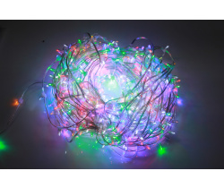 LED-LP-15-100M-12V-M/CL-F(W) С КОЛПАЧКОМ, Гирлянда клип-лайт мульти LED/белый Flash. Neo-Neon