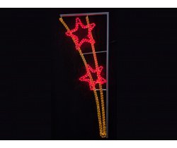 FLESI-LED-KN 012-240V-Y/R (LED 2 STAR  MOTIF) РФ 150х63см