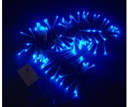 LED-XW-120-5M-C-240V LED гирлянда чейзинг с контроллером, 5м, 240V, 8Вт, синие LED (120 DIP 5мм)
