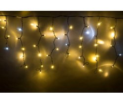 LED-RPLR-160-4.8M-240V-WW/BL-F(W) W/O белые теплые LED/белый Flash/провод черный каучук. Уличная LED
