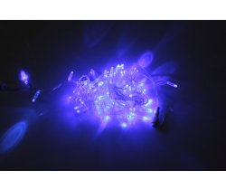 LED-PLS-100-10M-240V-B/C-F(B)-W/O,Синий/синий флэш на прозр. пр., соед.(без шнура) С КОЛПАЧКОМ
