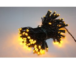 LED-PL-100-10M-240V-Y/BG Светодиодная гирлянда фиксинг 10м, IP22, 220V, Желтые LED (100 - DIP 5мм)