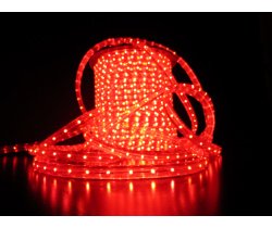 LED-XF-2W-100М-240V Светодиодный дюралайт фиксинг, красный, 11*18мм, 240V, кратность 2м. Flesi