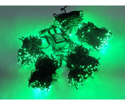 LED-PLS-200*5-20M*5-24V-G/BL-F(G) Flash LED гирлянда Спайдер 5*20м 24V, зеленые LED/черный провод