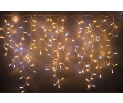 LED-RPL-288-2X1M-240V-WW+W  72 белых Flash прозрачный провод