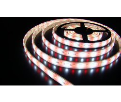 FLEX-SWP1072B-RGBW 24V, IP67, 72 SMD5050, 36 RGB led + 36 W led, 16W/m, белая основа