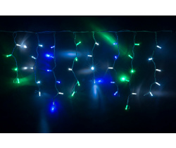 LED-RPLR-160-4.8M-240V-M(G/W/B)/BL W/O мульти LED/провод черный каучук. Уличная LED гирлянда бахрома