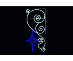 FLESI-LED-KN 018-240V-W/B (LED 1 STAR  MOTIF) РФ 200х91см