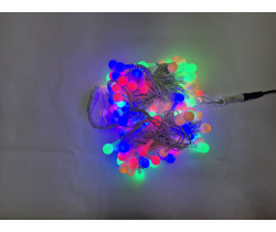 LED-PLR-100-15M-25MM-240V-Multy/WH-WO  LED гирлянда 15м, 240V, IP65, мульти LED/Матовый Шарик 2,5см