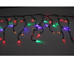 LED-RPLR-160-4.8M-240V-M(R/G/B/Y)/BL W/O мульти LED/провод черный каучук. Уличная LED гирлянда бахро