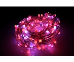 LED-LP-15СМ-30M-12V-RGB Гирлянда световая клип-лайт красные LED/RGB, 30м, колпачок, транс. Neo-Neon