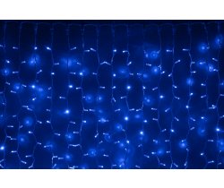 LED- PLRS-3720-240V-2*3М-B/WH  синие светодиоды/белый каучуковый провод. Занавес 2*3м. Neo-Neon