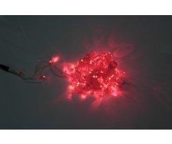 LED-PLS-100-10M-240V-R/C-W/O, Красная/прозрачны провод, соединяемая (без силового шнура) С КОЛПАЧКОМ