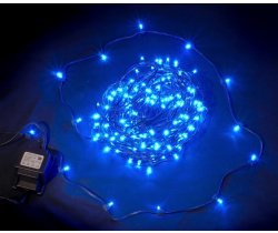 LED-LP-15СМ-100M-12V-B  Светодиодная гирлянда клип-лайт синие LED, БЕЗ КОЛПАЧКА