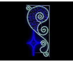 FLESI-LED-KN 018-1-240V-W/B (LED 1 STAR  MOTIF) РФ 200х91см