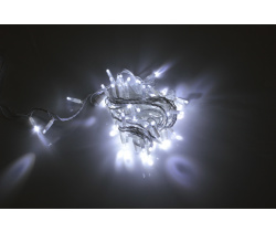 LED-PLS-100-10M-240V-W/W-F-W/O, Белая/белый флэш на бел.пр., соед.(без силового шнура) С КОЛПАЧКОМ