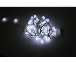 LED-PLR-100-15M-25MM-240V-W/WH -W/O  LED гирлянда 15м, 240V, IP65, белые LED/Матовый Шарик 2,5см