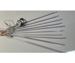 Сосульки Трубки D12mm, 10шт 0,5М Бел. LED-PLM-SNOW-540SMD-0.5*4.5M-10-12V-W  не соединяемая