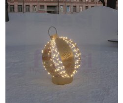 OPR-033-0001 Новогодняя декорация «Золотой шар малый» (Поставляется под заказ)
