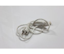 WHITE POWER CABLE FOR LED-PLR-192-20M-240V (3.3MM) Силовой шнур для гирлянд (LED-PLR-192) белый