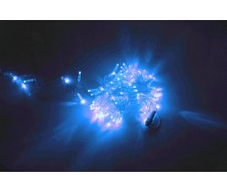 LED-PLS-100-10M-240V-B/C-W/O, синяя/прозрачный провод, соединяемая (без силового шнура) С КОЛПАЧКОМ