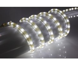 LED-DL-2W-90M-2,77-2M-220V-W  Светодиодная гирлянда дюралайт, фиксинг, белый матовый, D13мм, 36LED/м