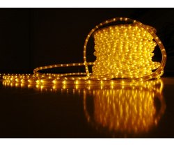 LED-DL-2W-45M-240V-Y Светодиодная гирлянда дюралайт, фиксинг, желтый, D13мм, 36LED/метр, IP65, кратн