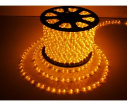 LED-XD-2W-1M(100M)-12V-Y Светодиодная гирлянда дюралайт фиксинг, желтый, 12V, D13мм, 36LED/метр, кра