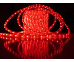 LED-DL-2W-100M-240V-2M-RED Светодиодная гирлянда дюралайт, фиксинг, красный, D13мм, 36LED/метр, IP65