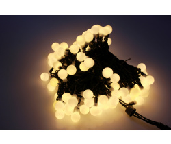 LED-PLR-100-15M-25MM-240V-WW/BL-W/O LED гирлянда 15м 240V IP65 белые теплые LED/Матовый Шарик 2,5см