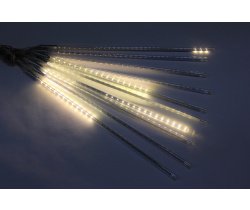 Сосульки Трубки D12mm, 10шт 0,5М Белая теплая LED-PLM-SNOW-540SMD-0.5*4.5M-10-12V-WW не соедин.