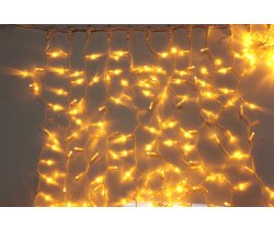 LED- PLS-9020-240V-2*9М-Y/WH желтые светодиоды/белый провод. Световой занавес 2*9м. Neo-Neon