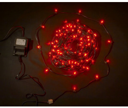 LED-LP-200-30M-12V-R Светодиодная гирлянда клип-лайт красные LED, 30м, трансформатор.