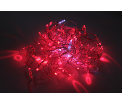 LED-PLS-100-10M-240V-R/C-F(W)-W/O,Красная/белый флэш на прозр. пр., соед.(без шнура) С КОЛПАЧКОМ