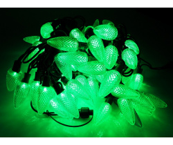 LED-PL-C9-8-G-220V-18-G Светодиодная гирлянда 20м 240V зеленые LED/насадка Шишки 5,6х2,6см. Neo-Neon