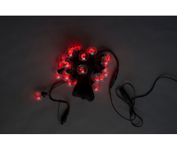 LED-2BLR-40CM-10M-240V-R Гирлянда Белт-лайт 10м, IP65, 25 красных ламп/черный провод. Neo-Neon