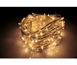 NEW!!! LED-LP-200-30M-12V-WW-F(WW) Гирлянда клип-лайт белые теплые LED/Flash, 30м, колпачок, транс. 