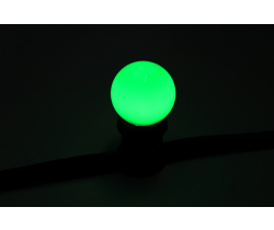 LED G45-E27-230V-G  LED лампа Е27  для Гирлянды Белт-лайт, зеленый  цвет свечения. Neo-Neon
