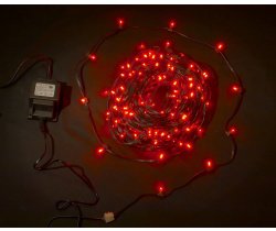 LED-LP-200-30M-12V-R Светодиодная гирлянда клип-лайт красные LED, 30м, трансформатор.