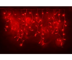 LED-RPL-200(50x4)-230V-R/WH-F  красные LED/белый провод красный Flash. Гирлянда бахрома Neo-Neon